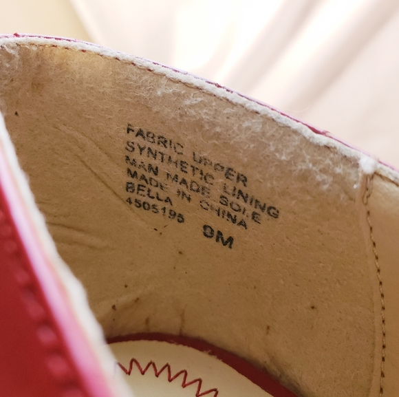 Retro Bongo “Bella” Fabric Pumps with Red Patent Leather - Picture 9 of 9